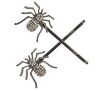 NULYLU 2pcs Spider Hair Clips Bobby Pin Vintage Rhinestone Iron Design Highlight Appearance Hold Hair Firmly Teen Birthday Prom