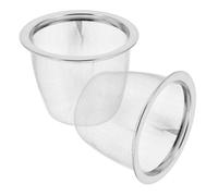 NULYLU 2pcs Stainless Steel Tea Leaf Infuser Basket Fine Mesh Strainer Filters for Teapots and Cups, Small 5.8cm Diameter Tea Strainers Suitable for Loose Leaf Brewing