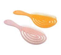 NULYLU 2pcs Styling Hair Brush Massage Comb for Women Men Abs Material Oval Shape Does Not Scratch Scalp Hair Care Home Use Random Color