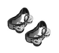 NULYLU 2Pcs Tambourine Foot Rattle Bells Percussion Instrument for Music Enlightenment for Stage Performances for Boy Girl