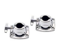NULYLU 2pcs Tom Cymbal Holder Clamp for Percussion Instruments Lightweight Replacement Accessory for Drummers for Drum Parts Easy to Carry and Use Silver