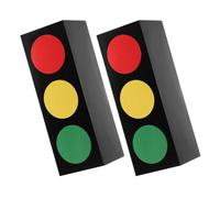 NULYLU 2pcs Traffic Light Designed Boxes for Wrapping Large and Xmas Candy, White Cardboard Material with Fashionable Design, for Home Decoration and Anniversary Party Favors