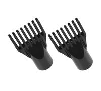 NULYLU 2pcs Universal Combs Hair Dryer Attachment Black Abs Plastic Evenly Diffuse Hair Eliminating Curling Nozzle for Travel and Barber Shop Use