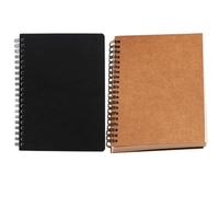 NULYLU 2pcs Unlined Notebook Blank Sketchbook Spiral Binding Hardcover Paper Suitable for Dry Media Simple Design Fashionable Appearance Portable for Students and Professionals on The Go