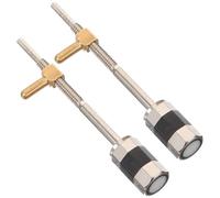 NULYLU 2Pcs Violin Bow Frog Screws 4/4 Size White Brass Violin and Viola Bow Repair Parts Professional String Instrument Accessories