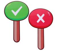 NULYLU 2pcs Vote Paddle Answer Paddle Multi Sturdy Pvc Reusable Handheld Judging Board with Simple Look Design and Craftsmanship for High School Classrooms