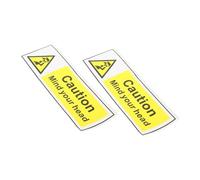NULYLU 2pcs Watch Your Head Sign Stickers Low Ceiling Caution Warning Sign for Home Office Warehouse Self Adhesive Signage