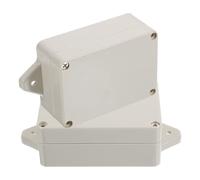 NULYLU 2pcs Waterproof Plastic Electrical Project Case Junction Box with Multi-functional Design and Beige Colour Suitable for Electronic Engineering Projects