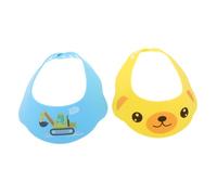 NULYLU 2pcs Waterproof Shampoo Cap with Adjustable Fit and Lightweight Eva Double Layers Design, Shower Shield for Eye and Ear Protection, for Home Bath Time and Vacations