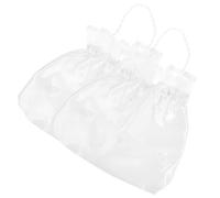 NULYLU 2pcs White Satin Bridal Flower Bags Stylish Wedding Purse for Bride and Bridesmaids Elegant Polyester Clutches for Wedding Party Accessories