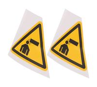NULYLU 2pcs Yellow Watch Your Head Warning Stickers Self-adhesive Pvc Safety Signs for Machinery and Factory Easily Noticeable Caution Head Injury Labels