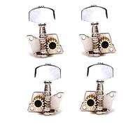 NULYLU 2R2L Ukulele Tuning Pegs Machine Heads Nickel Surface Mounting Screws Compatible A-28 Ukulele Easy to Install Sturdy and Reliable Tuner