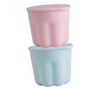 NULYLU 2sets Makeup Brush Cleaning Tool Silicone Rinsing Bowls for Brush Care and Makeup Tool Cleaner Compact Design for Convenient Storage