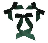 NULYLU 3 Pcs Velvet Bow Hair Clips and Women, Soft and Comfortable Cloth Material, Fashion Versatility, Sweet Princess Style, Suitable for Everyday Wear and Wedding Accessories