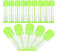 NULYLU 30Pcs Empty Lip Balm Tubes 5G Green DIY Lip Gloss Containers for Lipstick Crafting and Personal Use
