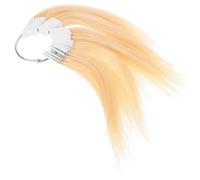 NULYLU 30pcs Hair Color Testing Sample Real Hair Color Rings Assorted Easy Bleaching Human Bulk for Experimenting with Techniques Salon Supplies