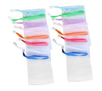 NULYLU 30pcs Soap Pouch Exfoliating Soap Saver Net with Easy Hanging Nylon Material for Makeup and Bath Use Assorted Colour Foaming Bag for Shower and Face Cleansing Random Color