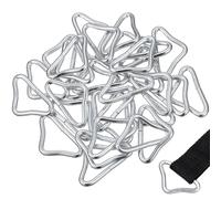 NULYLU 30pcs Trampoline Triangle Ring Buckles for Webbing and Mesh Surface Fixing, Galvanized Steel Wire Metal Buckle Replacement Parts for Outdoor Jumping Trampolines