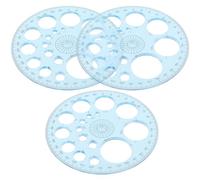 NULYLU 360 Degree Protractor Ruler Set High Precision Angle Measuring Tool Without Burr 3pcs for Students for Maths and Technical Drawing