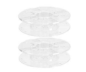 NULYLU 3D Printer Filament Spools for Lightweight 2pcs 3D Reusable Hollow Bobbins 6.09x6.09x1.45in Precision Manufacturing Consistent Filament Diameter and Industrial Mobile