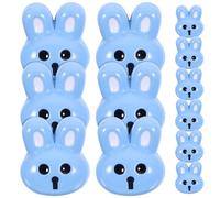 NULYLU 3D Resin Rabbit Buttons 12Pcs Cartoon Bunny Sewing Buttons for Boys and Clothes Jacket Decoration Blue