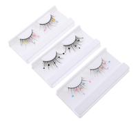 NULYLU 3pairs Sequin False Eyelashes Butterflies Flowers Hearts for Natural Look Eye-catching Beauty for Day Night Makeup Weddings and Special Occasions