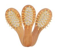NULYLU 3pcs Airbag Hairbrush Wooden Comb Set Stylish Portable Multipurpose Wood Comb with Rubber Cushion for Ladies, Improves, for Travel and Daily Hair Care