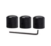 NULYLU 3pcs Black Volume Tone Control Knobs Dome Style for Electric Bass Guitar Accessories Control Knob