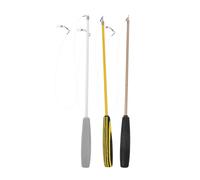 NULYLU 3pcs Cat Wand Kitten Teaser Sticks Made of Glass Fiber with Three-section Design Interactive Indoor Cat Teasing for Home Use Random Color