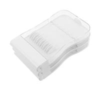 NULYLU 3pcs Compact Water Flosser Tips Organizer Box with Dustproof Cover Transparent Oral Care Storage Case for Travel Compatible with Waterpik Lightweight Dental Irrigator Head Holder