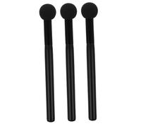 NULYLU 3pcs Concealer Blending Brush Set Latex Sponge, Dual-purpose Makeup Smudge Tool for Lip and Face, Delicate Round Head, Black, Suitable for Women and Girls Makeup Kit