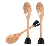 NULYLU 3pcs Cooking Wooden Spoon Award Trophies Set for Kitchen Competition Chili Cook Off Spoon Trophy for Boys and Girls