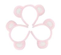 NULYLU 3pcs Cute Bear Ear Headbands for Women Cartoon Hair Bands for Girls Fun Cosplay Headdress for Face Washing Skincare and Party Costumes