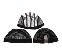 NULYLU 3pcs Elastic Net Stretchy Mesh Wig Comfortable Breathable Wearing Nylon Lace Stylish Cap for Women Hair Care Tool Practical Net Cap for Daily Use