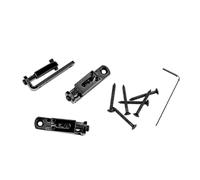 NULYLU 3pcs Electric Guitar Chrome Bridge Saddle Replacement Guitar Bridge Set Metal Material
