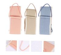 NULYLU 3pcs Exfoliating Back Scrubber Strap Lightweight Bath Cloth with Pulling Hoops for Easy Cleaning for Home Travel Business Trips Random Color