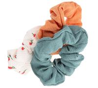 NULYLU 3pcs Fabric Hair Tie Cherry Hair Ties Creative Cherry Pattern Appearance Comfortable Texture Can Match and Clothes Random Color