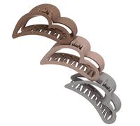 NULYLU 3pcs Large Heart Claw Clips Heart Shape for Women Thin Medium Thick Hair Frosted Love Design