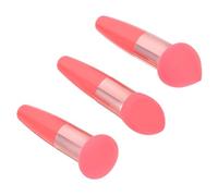 NULYLU 3Pcs Mushroom Makeup Brush Pen Set Heart Shaped Dry Wet Cosmetic Brushes for Women Travel-Friendly Beauty Tools for Easy Application