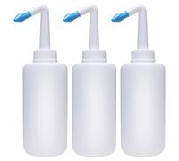 NULYLU 3pcs Nose Wash Bottle Set 300ml Plastic Household Nose Cleaner, Easy to Carry and Light in Weight, Reduces Nasal Congestion, for Daily Nasal Rinse