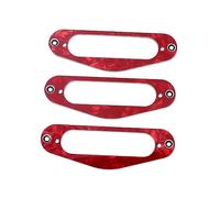 NULYLU 3pcs Red Tl Style Guitar Pickup Frame Narrow Hole Mounting Ring for Single Coil Humbucker Electric Guitars