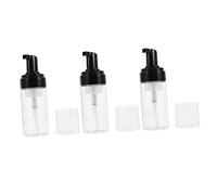 NULYLU 3pcs Refillable Shampoo Bottles Travel Toiletries Foam Pump Containers 100ml Facial Cleansing Bottles