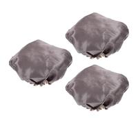 NULYLU 3pcs Reusable Double-layer Shower Caps for Women Made of Sturdy Polyester and Peva Material to Keep Hair Dry during Shower and Makeup Sessions