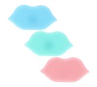 NULYLU 3pcs Silicone Facial Cleansing Brush Scalp Exfoliator Face Scrub Brush Pore Cleansing Pad for Women