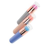 NULYLU 3pcs Silicone Nail Art Stamper Kit Reusable Gradient Applicator for Easy Manicure Soft Head Powder Tool Portable Nail Brushes for Diy Art