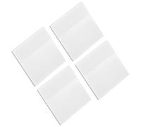 NULYLU 4 Books Blank Memo Pads Memo Stickers 50 Sheets/book Pet Material No Smudging Ink Reusable Adhesive Multi-function Note Stickers for Home and School Use by Office Staff