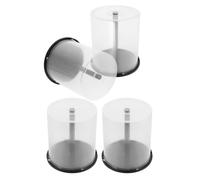NULYLU 4 Pcs Large Capacity CD Dvd Storage Racks Pp Material, Sl nd Simple Aesthetic CD Case Holder Organizer for Easy Identification of Stored Discs, for Home and Store