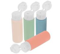 NULYLU 4 Pcs Portable Squeeze Bottle Empty Shampoo Bottle 50ml Plastic Lightweight Practical Design Simple and Delicate Appearance for Travel Use