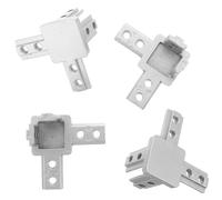 NULYLU 4 Sets T Slot Profile Corner Bracket Connector Kit with Screws Zinc Alloy Material for Building Industrial Aluminum Frame Structures and Robotics Projects