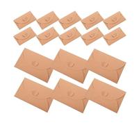 NULYLU 40pcs Kraft Small Envelopes with Heart Clasp Vintage Multi-Function Letter Accessory Mini Envelopes for Old Letters and Decorative Paper in Khaki